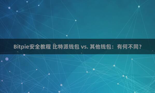 Bitpie安全教程 比特派钱包 vs. 其他钱包：有何不同？