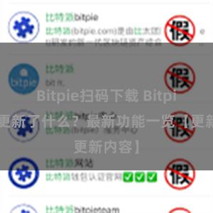 Bitpie扫码下载 Bitpie钱包更新了什么？最新功能一览【更新内容】