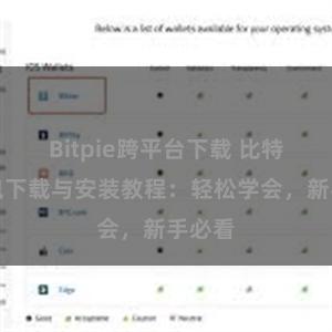 Bitpie跨平台下载 比特派钱包下载与安装教程：轻松学会，新手必看