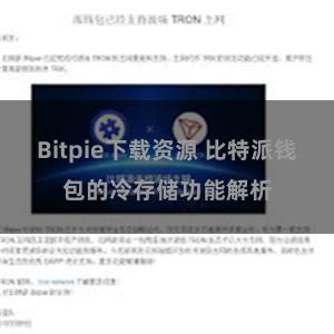 Bitpie下载资源 比特派钱包的冷存储功能解析