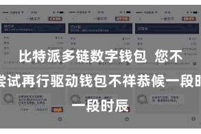 比特派多链数字钱包  您不错尝试再行驱动钱包不祥恭候一段时辰